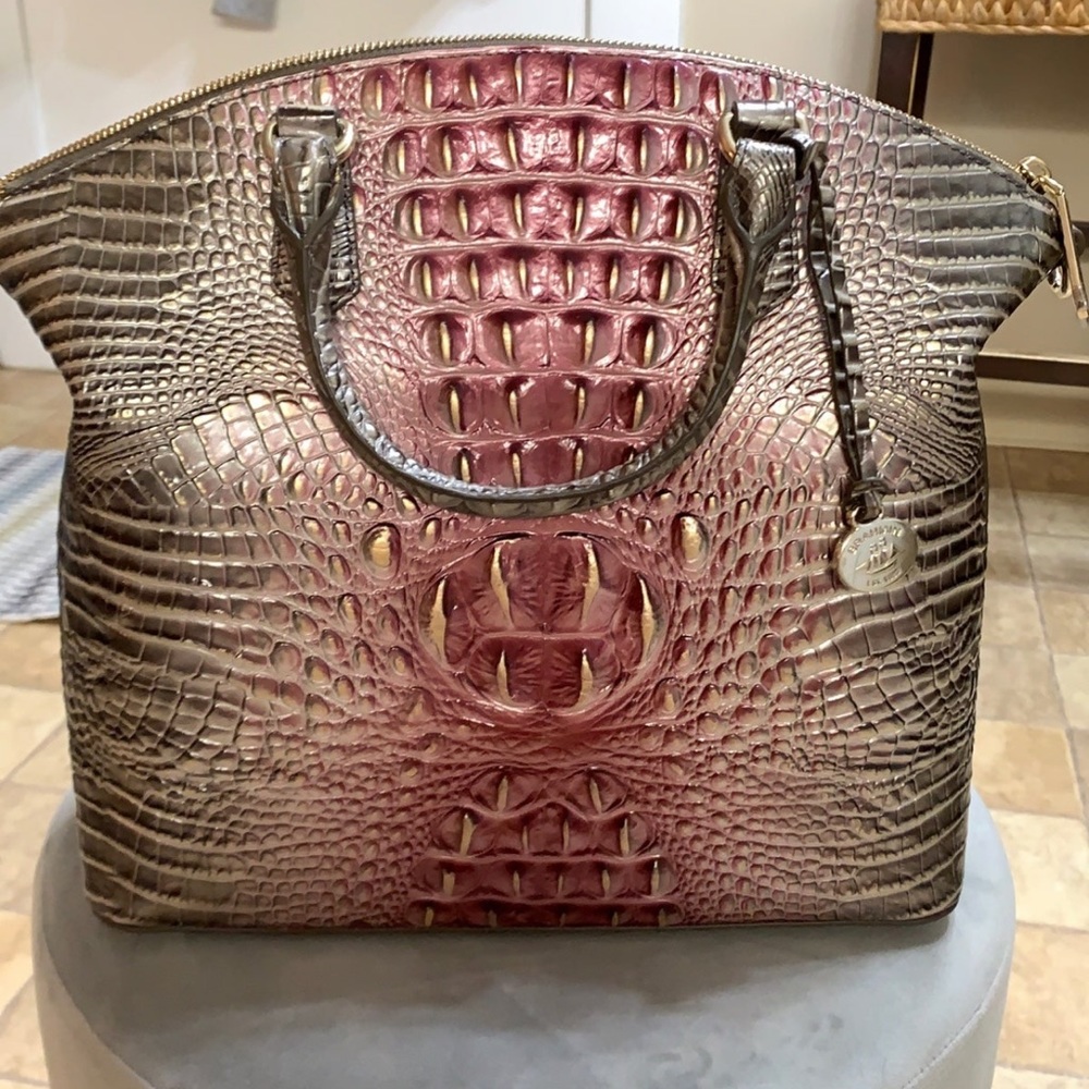Brahmin large Duxbury satchel Garnet Ombre like new